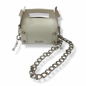 MASU 24AW LEATHER CAKE MINI BAG レザーケーキミニバッグ カバン エムエーエスユー ホワイト （8990M）