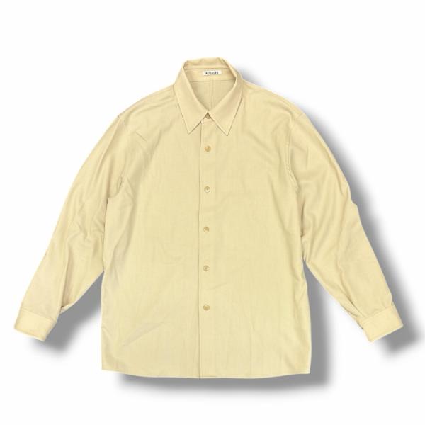 AURALEE オーラリー 24SS HARD TWIST WOOL DOBBY SHIRT ハード...