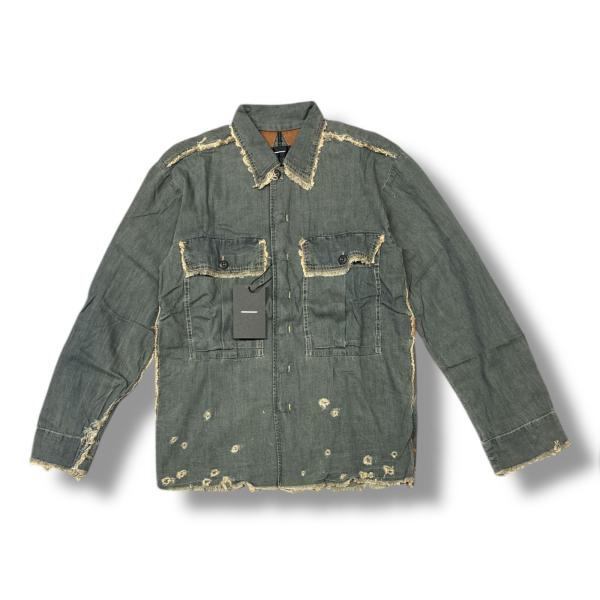 未使用品 MINUS  マイナス 24AW Slash Seam HBT Work Shirt Wi...