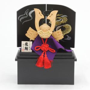 五月人形 兜飾り 木製 ひのき木彫り兜（飛翔）3点セット（メーカー名：伊川彫刻店）｜motto2022