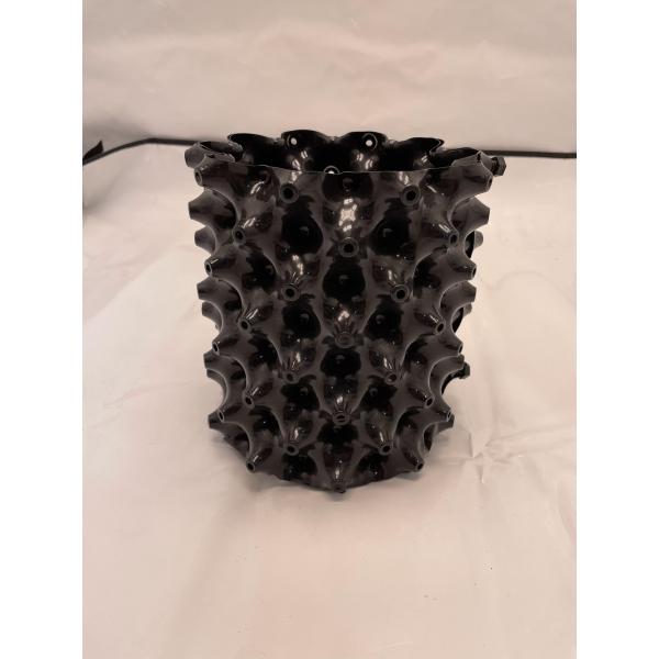 エアーポットPVC素材黒ネジＳSサイズ（直径15cm高さ20cm）