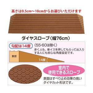 シンエイテクノ ダイヤスロープ 76cm幅 高さ10cm DS76 段差解消 送料