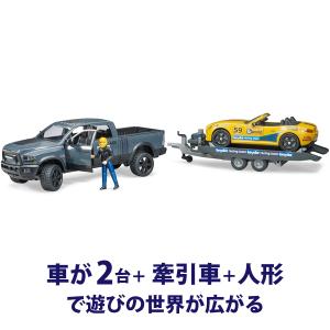 ブルーダープロ Ram パワーワゴン＆BRUDER ロードスター（レーシング仕様）（フィギュア付き/3歳から）【店頭受取も可 吹田】｜mottozutto