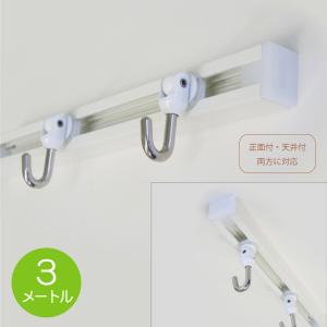 トーソー ピクチャーレールセット T-1/ホワイト 3メートル（耐荷重30kg）｜mottozutto