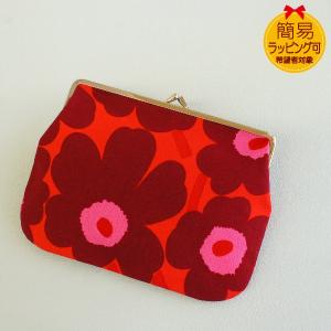 マリメッコ がま口ポーチ横広深底タイプ PUOLIKAS KUKKARO PURSE MINI UNIKKO（ウニッコ）/PLUM【店頭受取も可 吹田】｜mottozutto