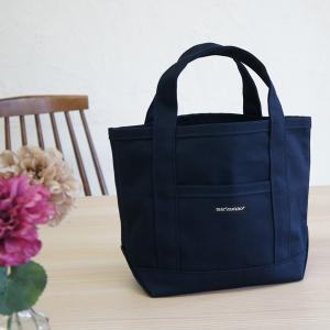 マリメッコ ミニトートバッグ MINI PERUSKASSI/NAVY【店頭受取も可 吹田】｜mottozutto