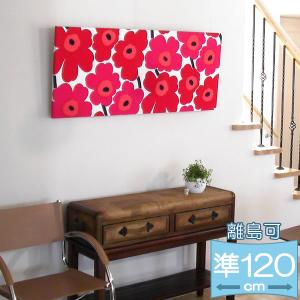 離島お届け可能ファブリックパネル マリメッコ PIENI UNIKKO（ピエニ ウニッコ）/RED 114×50cm｜mottozutto