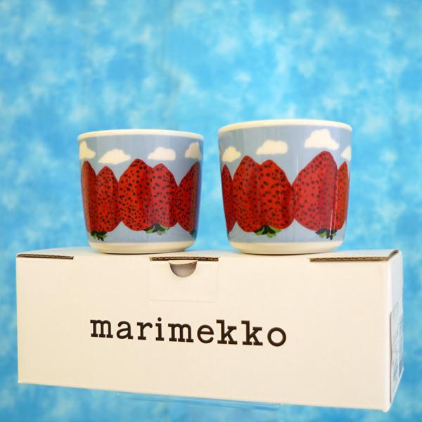 マリメッコ コーヒーカップ2個セット（ラテマグ） MANSIKKAVUORET（マンシッカヴォレット...