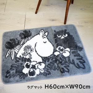 ムーミン ラグマット 花とわたし 60×90cm...の商品画像