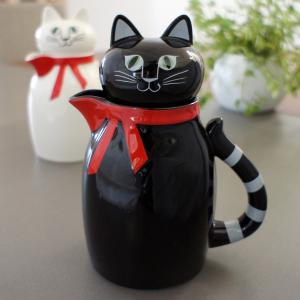 リサラーソン 磁器製のCatティーポット くろねこのPIA 400ml【店頭受取も可 吹田】