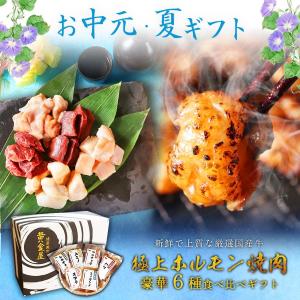 お中元 夏ギフト 2020 お中元ギフト のし 高級 国産牛ホルモン焼き厳選6種セット（120g×6）