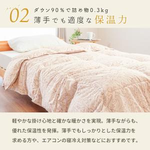 西川 羽毛肌掛け布団 シングルロング ホワイト...の詳細画像4