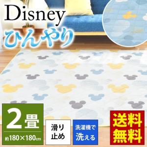 ひんやり涼感 洗えるラグ 2畳 180 180cm ディズニー ミッキー 夏 夏用 すべり止め付き 接触冷感ラグ カーペット Si Mickey180 こだわり安眠館 2号店 Yahoo Shop 通販 Yahoo ショッピング