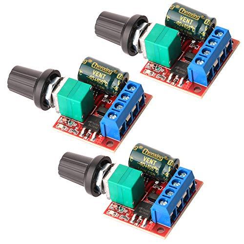 Kiligen 3個 5Aミニ DC モータ PWM 速度コント ローラー 5V-35V スピード ...
