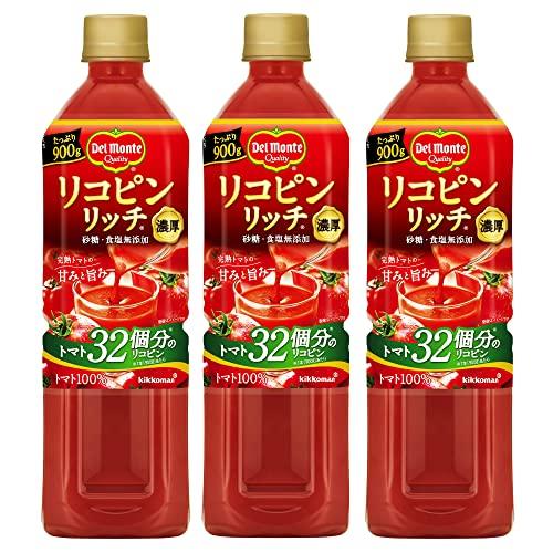 Kikkoman デルモンテ飲料 リコピンリッチ トマト飲料 900g×3本
