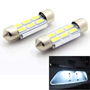 Wellvie LED ナンバー灯 ルームランプ T10×37mm フェストン球 キャンセラー付 2個 ラゲッジランプ ベンツ/BMW/アウディ/ミニ/ワーゲン/レクサス｜moum