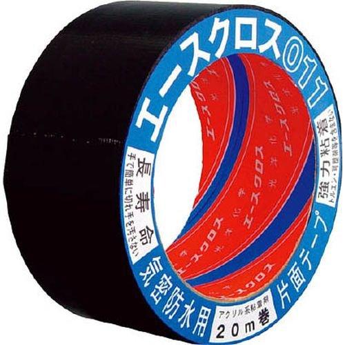 光洋化学 気密防水テープ エースクロス アクリル系強力粘着 片面テープ 011 黒 50mm×20M