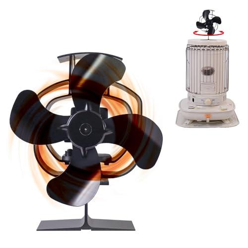THANKO 電源なしで暖気循環「首振りストーブファン」 STFALLSBK