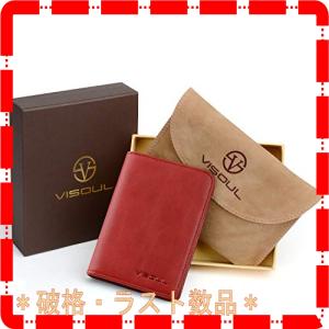 VISOUL 二つ折り免許証 ケース カードケース 免許証入れ 高級牛革 カード入れ分離式 本革カードケース 定期入れ メン ズレディース パスケース イタリア革 中ベ