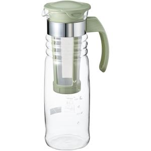 HARIO (ハリオ) かご網付き水出し茶ポット スモーキーグリーン 耐熱ガラス製 熱湯・食洗器OK...