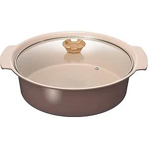 和平フレイズ 卓上鍋 30cm 7〜8人用 ブラウン IH対応 ガス セラミック加工 アルモンデ R...