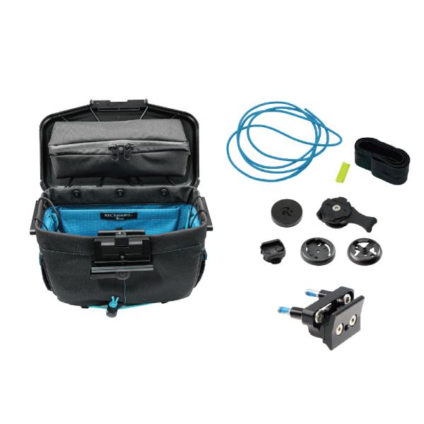 [レックマウントプラス]ライドオンバッグ(ブラック/ターコイズ)+ステムボルト専用ベース【R+Bag...