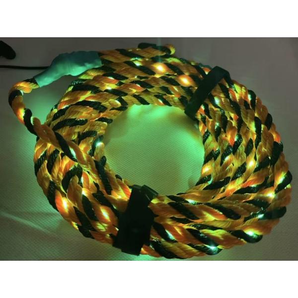 光るトラロープ　トラロープピカくん　緑色　10m　LEDロープ単体　※ソーラーパネル別売　ロープライ...