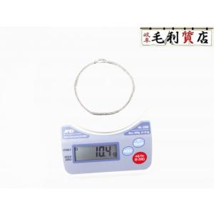 K18 キヘイ 喜平 アンクレット 6面ダブル 10.4ｇ 6メンダブル18金 ホワイトゴールド 750 WG 【中古】 ジュエリー