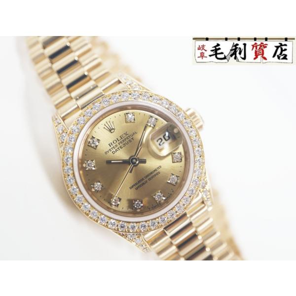ロレックス ROLEX デイトジャスト 69158G イエローゴールド E番 金無垢 自動巻き レデ...