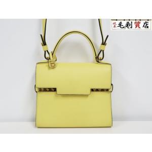 デルヴォー DELVAUX タンペート スモール イエロー カーフレザー ゴールド金具 美品 【中古...