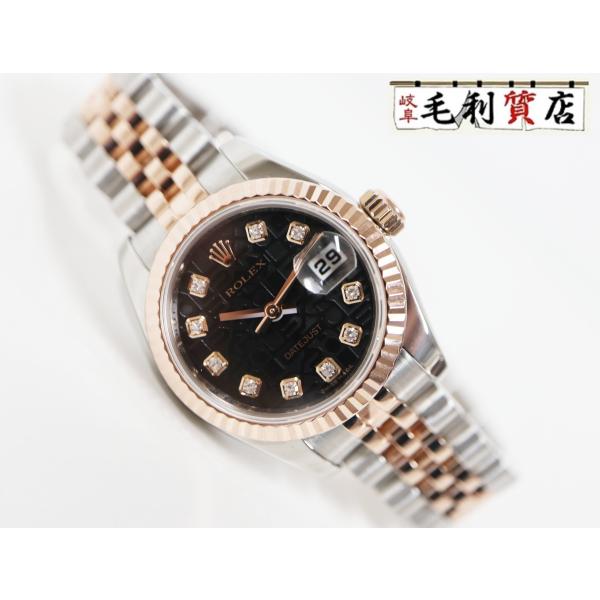 ロレックス ROLEX デイトジャスト179171G ブラックコンピューター文字盤 Z番 ダイヤ ピ...