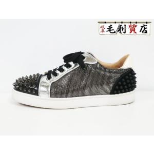 クリスチャンルブタン Christian Louboutin シーヴァスト2 スタッズ ブラック シルバー サイズ39 1/2 24.5