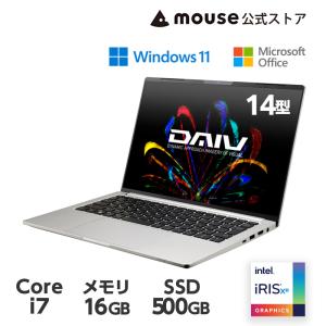 P3倍 DAIV Z4-I7I01SR-A クリエイターPC 14型 WUXGA液晶 Core i7-1360P 16GB メモリ intel Iris Xe グラフィックス Office付き ノートパソコン｜mousecomputer