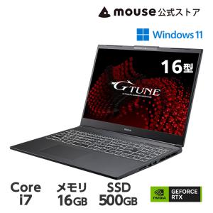 【クーポン】G-Tune P6-I7G50BK-A ゲーミングPC 16型 WUXGA 液晶 Core i7-12650H 16GB メモリ 500GB M.2 SSD GeForce RTX 4050 新品 ノートパソコン｜mousecomputer