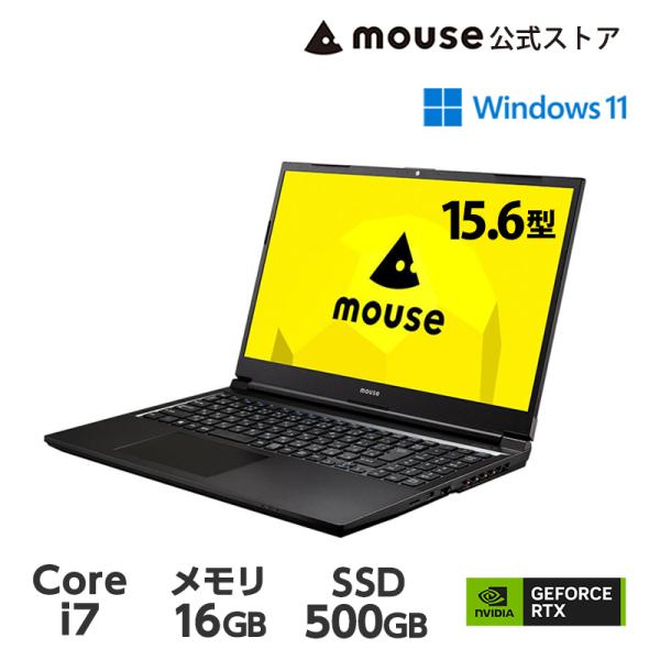 ノートパソコン mouse K5-I7G50BK-B 15.6型 Core i7-12700H 16...