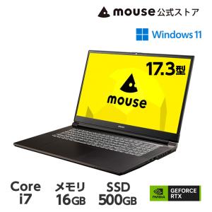 mouse K7-I7G50BK-A ノートパソコン 17.3型 Core i7-12650H 16GB メモリ 500GB M.2 SSD GeForce RTX2050  新品 PC