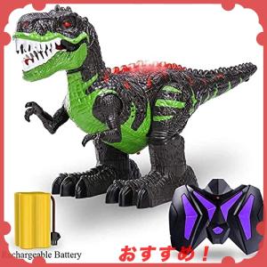 TEMI ティラノサウルス 2.4G ロボット 恐竜 おもちゃ 6歳以上 男の子 プレゼント 電動玩具 T-レックス 充電式バッ