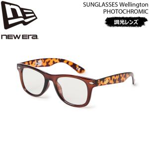 ニューエラ サングラス 調光レンズ NEW ERA SUNGLASSES ウェリントン ブラウン/フォトクロミックブラウン PHOTOCHROMIC｜MOVEセレクト