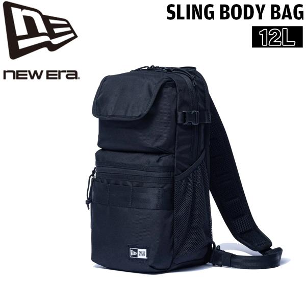 ニューエラ ワンショルダー バッグ NEW ERA シングルボディーバッグ ブラック 約12L ポリ...