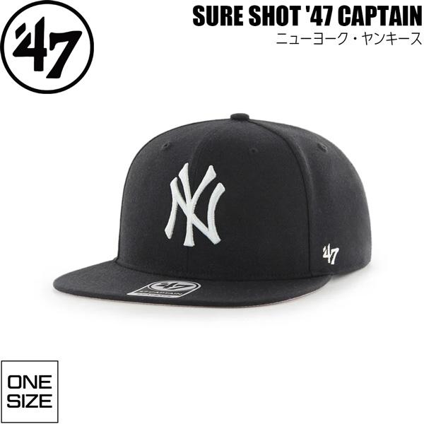 47Brand  キャップ  キャプテン シュアショット ニューヨーク・ヤンキース ブラック 47 ...