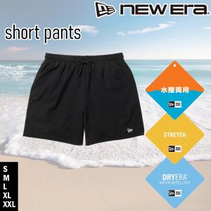 ニューエラ サーフトランクス NEW ERA 海パン ショートパンツ 水陸両用 ブラック ポリエステル メール便配送