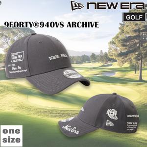 ニューエラ ゴルフ キャップ 9FORTY NEW ERA GOLF 940VS ARCHIVE ダークグラファイト 帽子 ポリエステル