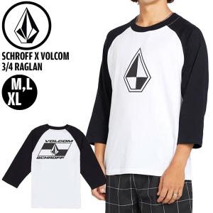 ファッション Tシャツ 24SS VOLCOM ボルコム SCHROFF X VOLCOM 3/4 RAGLAN シュロフｘボルコム3/4ラグラン｜move-select