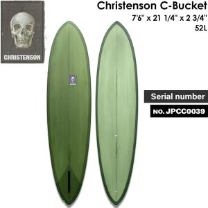 クリステンソン シーバケット Christenson C-Bucket 7’6” Sage Tint Sand Finish PU サーフボード ミッドレングス｜move-select