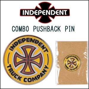INDEPENDENT COMBO PUSHBACK PIN イエロー ピンバッジ 