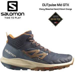 サロモン Salomon アウトドアシューズ OUTpulse Mid GTX Ebony/Bleached Sand/Vibrant Orange
