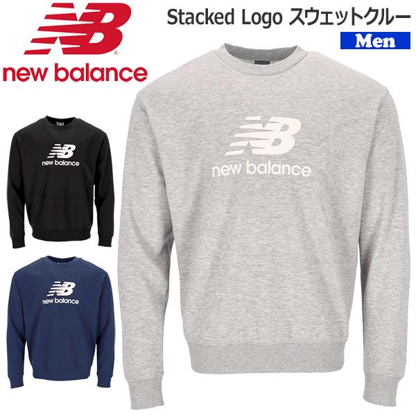 野球 NEWBALANCE ニューバランス ウェア Stacked Logo スウェットクルー MT...