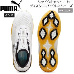 プーマ PUMA シャドウキャット ニトロ ディスク スパイクレスシューズ ゴルフシューズ PUMA White-PUMA Black-Gum｜MOVEセレクト
