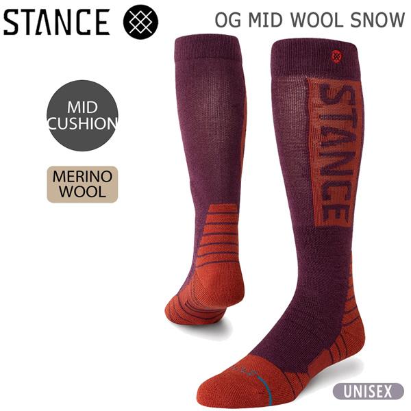 スキー スノーボード 靴下 STANCE スタンス OG MID WOOL SNOW オージーミッド...