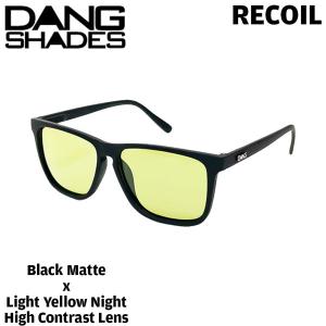 サングラス DANG SHADE ダンシェイズ RECOIL BLACK MATTE X LIGHT YELLOW NIGHT HIGH CONTRAST LENS リコイル｜move-select